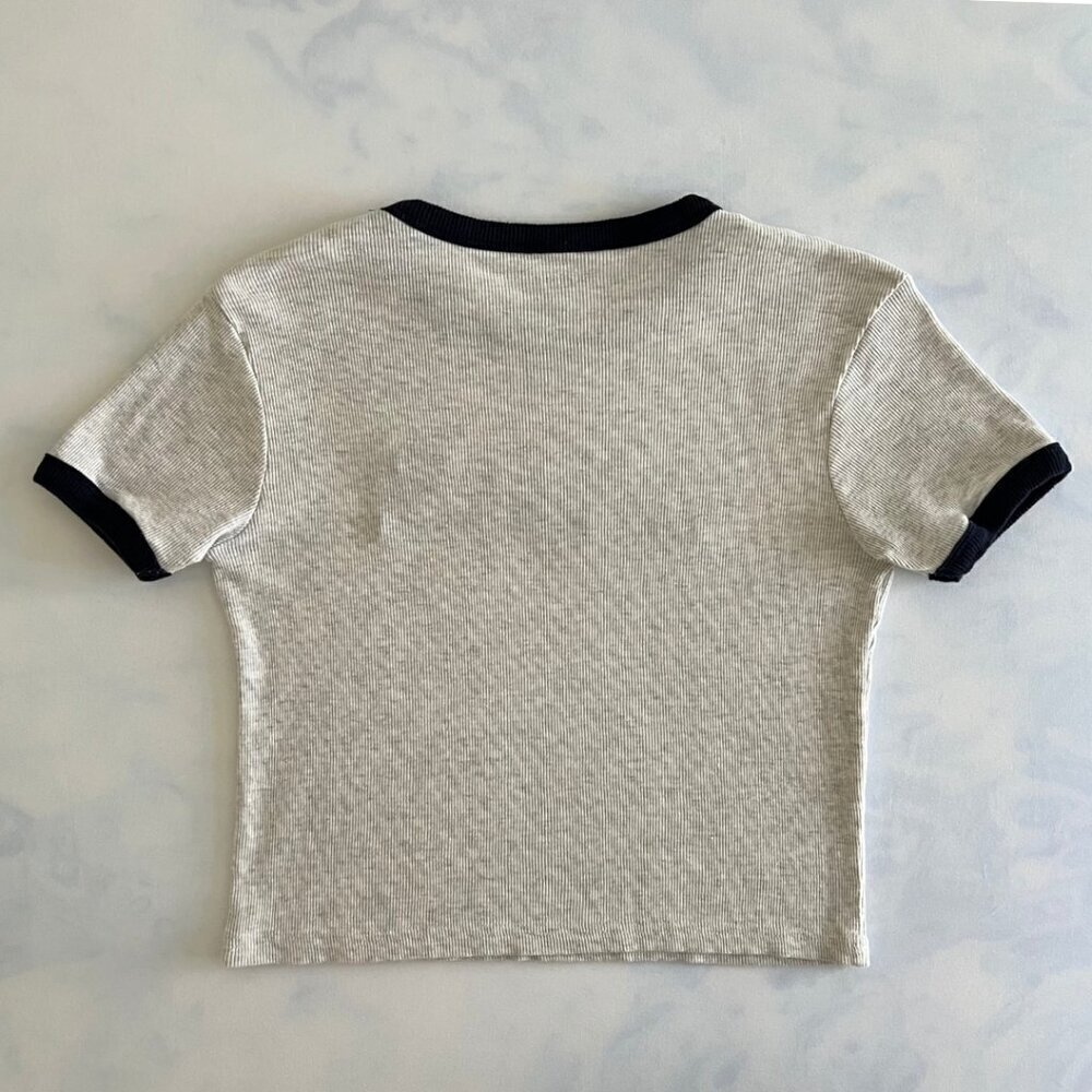 On Fire Brooklyn Cotton Ribbed Ringer Baby Tee - Picture 2 of 5